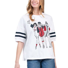 ジースリー Women's G-III 4Her by Carl Banks White Atlanta Braves Winners Half-Sleeve レディース