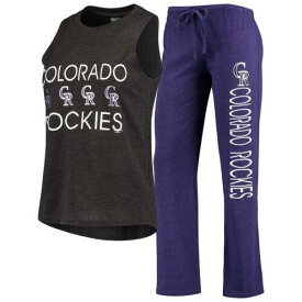 コンセプト スポーツ Women's Concepts Sport Purple/Black Colorado Rockies Meter Muscle Tank Top & レディース