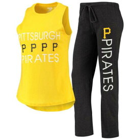 コンセプト スポーツ Women's Concepts Sport Black/Gold Pittsburgh Pirates Meter Muscle Tank Top & レディース