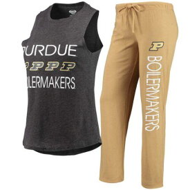 コンセプト スポーツ Women's Concepts Sport Gold/Black Purdue Boilermakers Tank Top & Pants Sleep Set レディース