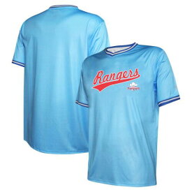 スティッチ Men's Stitches Light Blue Texas Rangers Cooperstown Collection Team Jersey メンズ