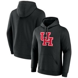 Men's Fanatics Black Houston Cougars Logo Pullover Hoodie メンズ