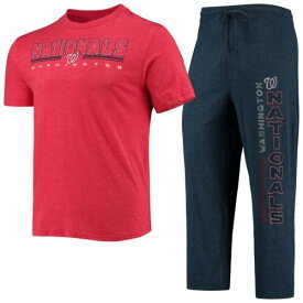 コンセプト スポーツ Men's Concepts Sport Navy/Red Washington Nationals Meter T-Shirt and Pants Sleep メンズ