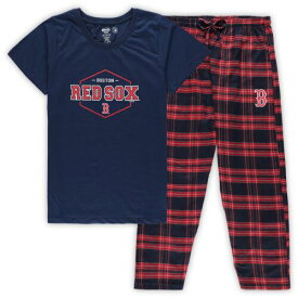 コンセプト スポーツ Women's Concepts Sport Navy/Red Boston Red Sox Plus Size Badge Sleep Set レディース