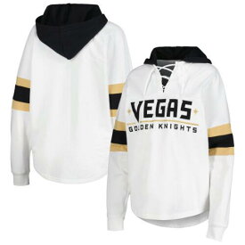 ジースリー Women's G-III 4Her by Carl Banks White/Black Vegas Golden Knights Goal Zone Long レディース