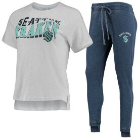 コンセプト スポーツ Women's Concepts Sport Deep Sea Blue/White Seattle Kraken Resurgence Slub レディース