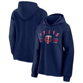 Women's Fanatics Navy Minnesota Twins Perfect Play Raglan Pullover Hoodie レディース