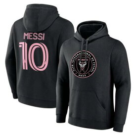 Men's Fanatics Lionel Messi Black Inter Miami CF Authentic Stack Name & Number メンズ