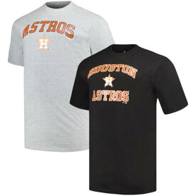Men's Profile Black/Heather Gray Houston Astros Big & Tall T-Shirt Combo Pack メンズ