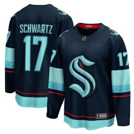 Men's Fanatics Jaden Schwartz Navy Seattle Kraken Home Breakaway Player Jersey メンズ