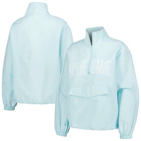 Women's Lusso Light Blue Notre Dame Fighting Irish Parker Quarter-Zip Rain Tech レディース