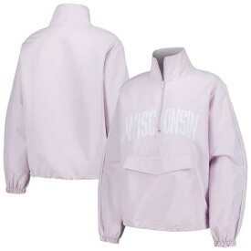 Women's Lusso Purple Wisconsin Badgers Parker Quarter-Zip Rain Tech Jacket レディース