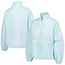 Women's Lusso Light Blue Kentucky Wildcats Parker Quarter-Zip Rain Tech Jacket レディース