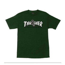 サンタ クルーズ Santa Cruz x Thrasher Screaming Logo Short Sleeve Tee (Forest Green) T-Shirt メンズ