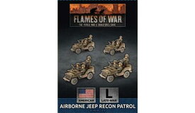 Battlefront Miniatures Airborne Jeep Recon Patrol Section American Late War Flames of War NEW