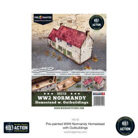 Warlord Games Bolt Action: Pre-Painted WWII Normandy Homestead w/ Outbuildings Warlord