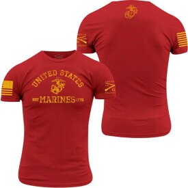 グラント Grunt Style USMC - Est. 1775 T-Shirt - Red メンズ