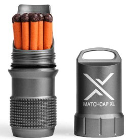 Exotac MATCHCAP XL Waterproof Match and Striker Case - Gunmetal ユニセックス
