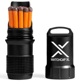 Exotac MATCHCAP XL Waterproof Match and Striker Case - Black ユニセックス