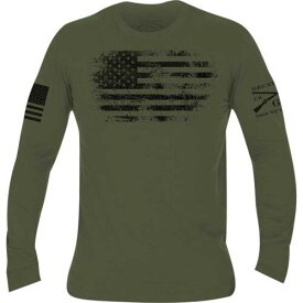 グラント Grunt Style Vintage American Long Sleeve T-Shirt - Military Green メンズ