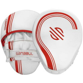 Sanabul Core Series Curved Boxing Punch Mitts - White/Red メンズ