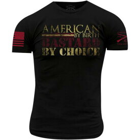 グラント Grunt Style American By Birth T-Shirt - Small - Black メンズ