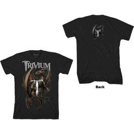 Trivium - Perched Dragon with Back Print - Black T-shirt メンズ