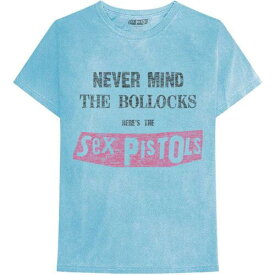 Bravado Sex Pistols - Never Mind The Bollocks - Distressed Mineral Wash Blue T-shirt メンズ
