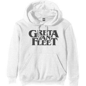 Bravado Greta Van Fleet Logo-White Pullover Hooded Sweatshirt メンズ