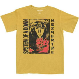 System Of A Down - Reflections - Dip Dye Mineral Wash Mustard t-shirt メンズ