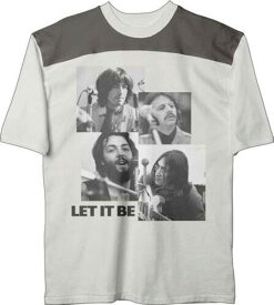 The Beatles by Transmission The Beatles-Let It Be-Large Cut N Sew Vintage Wash Fashion T-shirt メンズ