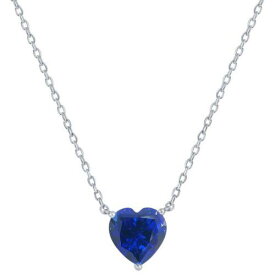 Classic Women's Necklace Silver Sapphire September Heart Perciosa Crystal M-7130 レディース