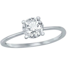 Classic Women's Ring Silver 6mm Round Solitaire CZ 4-prong Size 6 W-2786-6 レディース