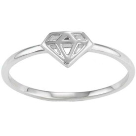 Classic Women's Ring Sterling Silver Diamond Shaped Design Size 9 W-1605-9 レディース