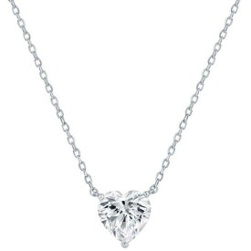 Classic Women's Necklace Silver 8mm Crystal April Heart Perciosa Crystal M-7125 レディース