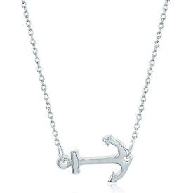 Classic Sterling Silver Small Anchor Design Necklace ユニセックス