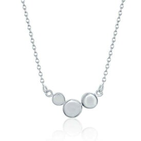 Classic Sterling Silver Small Triple Circle Necklace ユニセックス