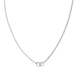Links Of Italy Women's Chain Silver Half Beads and Box Design 16 Inch Q-5753-16 レディース