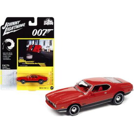 Johnny Lightning 1/64 Model Car 1971 Ford Mustang Mach 1 Bright Red/Black Bottom