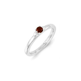 Sterling Silver Stackable Expressions Garnet Ring ユニセックス