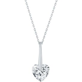 Classic Women's Necklace Sterling Silver 10mm Heart CZ M-6779 レディース