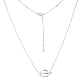 Classic Sterling Silver Matte Anchor Design Necklace ユニセックス
