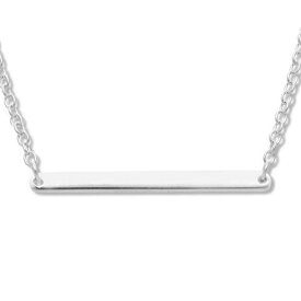 Classic Sterling Silver Small Bar Design Necklace ユニセックス