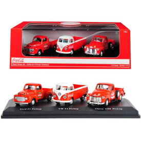 Motorcity Classics 1/72 Diecast Pickup Trucks Gift Set Coca Cola 3 Pieces