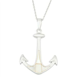 Classic Women's Pendant Sterling Silver White MOP Silver Tone Plating Anchor レディース