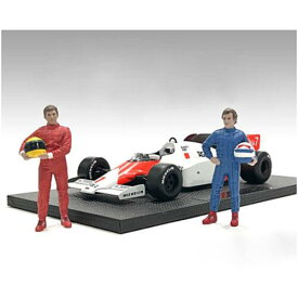 American Diorama Figures A and B Set Racing Legends 80's for 1/18 Scale Models