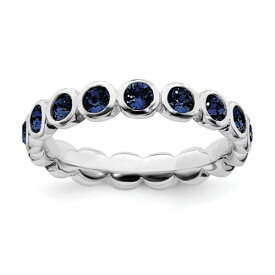 Sterling Silver Stackable Expressions September Swarovski Ring ユニセックス