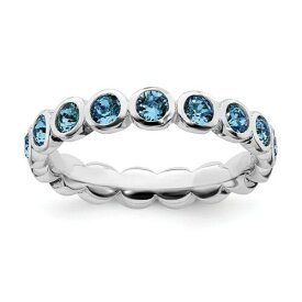 Sterling Silver Stackable Expressions December Swarovski Ring ユニセックス