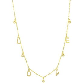 Classic Women's Necklace Gold Plated Sterling LOVE and CZ Charms M-6932-GP レディース
