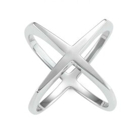 Classic Sterling Silver Wide Boxy X Ring Size 10 ユニセックス